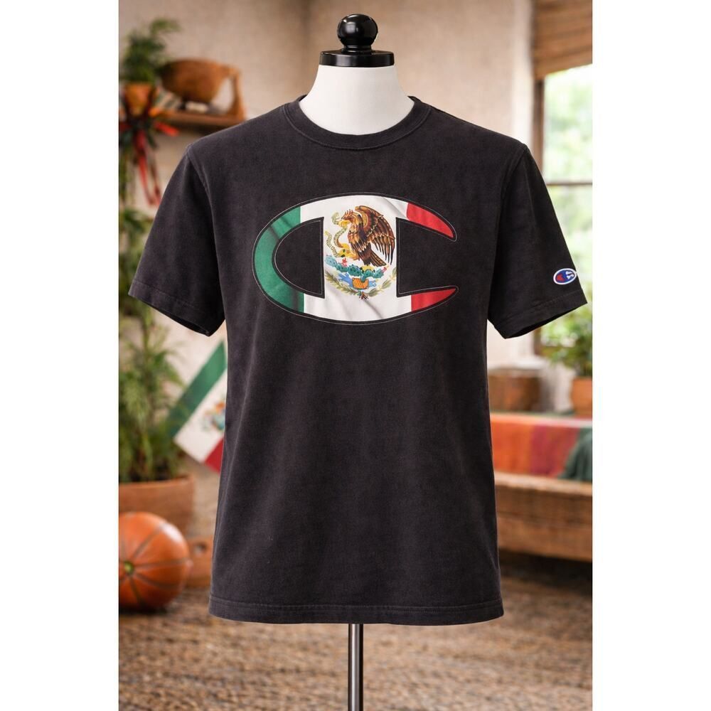 Vintage Y2K Champion Mexican Flag Shirt Small
